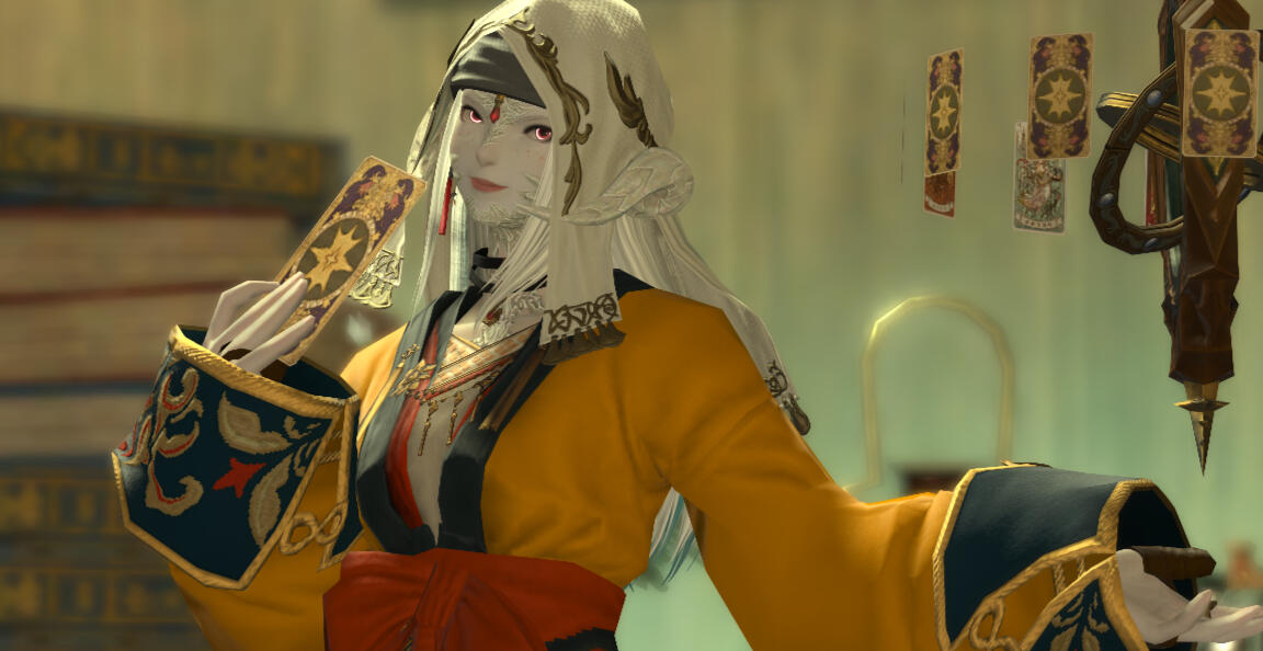 Ms. Kha preparing to use Sharlayan-based astrology, which complements Othardian geomancy.